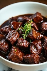 A bowl of slow cooked beef dinner.