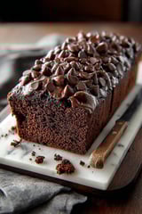 A slice of hot fudge brownie bread.