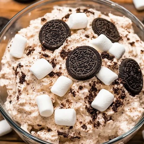 A bowl of marshmallows and cookies.