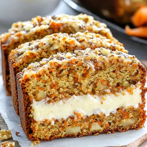 A single slice of moist carrot loaf with creamy filling.