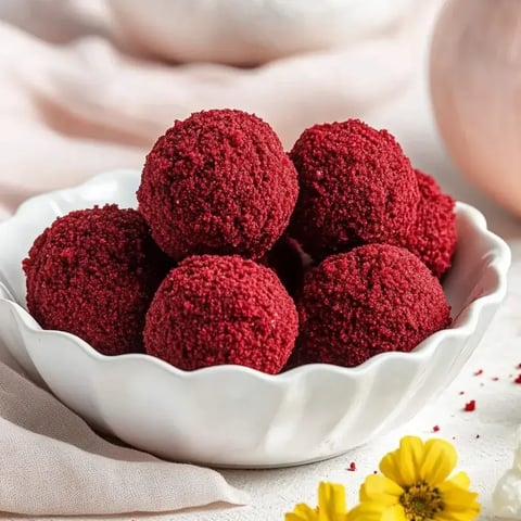A bowl of red balls.