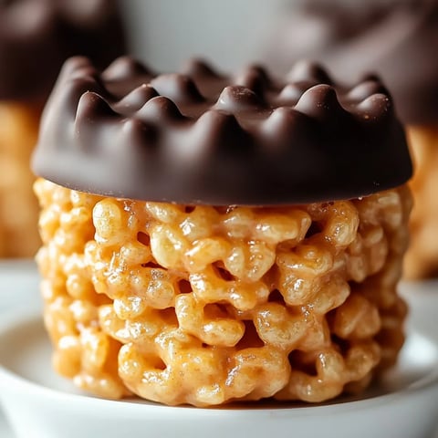 White bowl holding a chocolate-dipped cereal snack.
