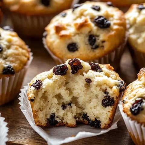A cupcake with raisins in it.