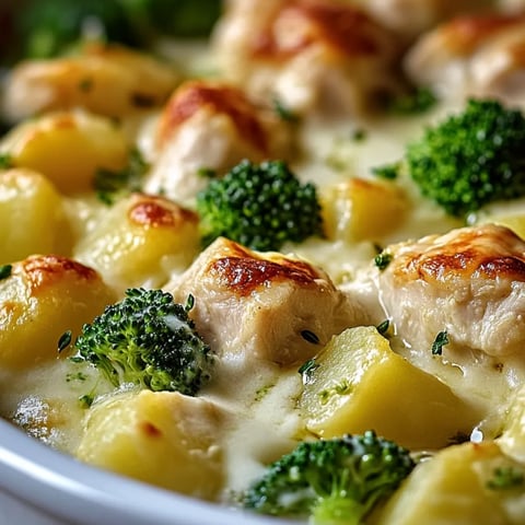 A bowl of food with broccoli and chicken.