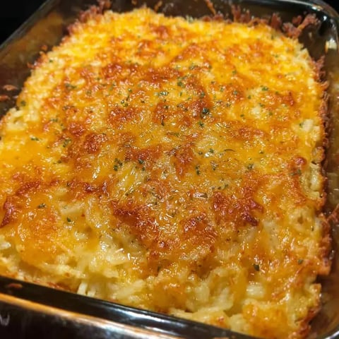 All golden and piping hot, this cheesy bake just came out of the oven.