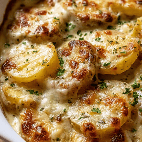 A bowl of food with a green herb on top.