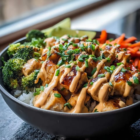 A bowl packed with rice, chicken, broccoli, and carrots.