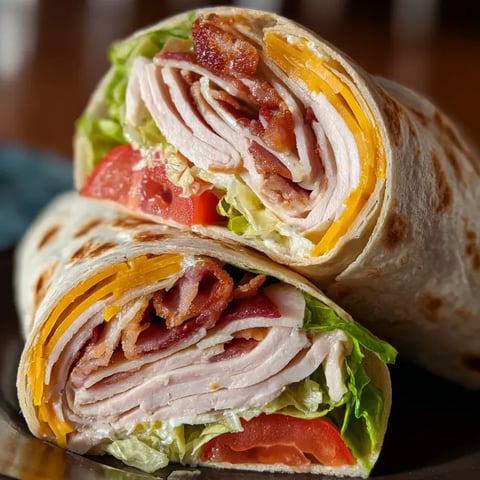 A sandwich topped with lettuce and bacon strips.