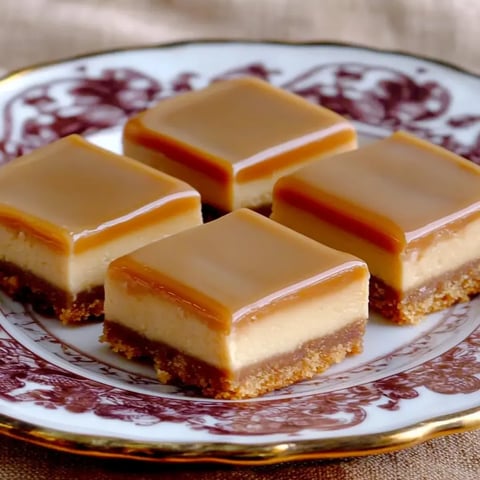 Some sweet bars on a plate, ready to eat.