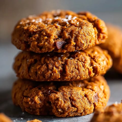 A stack of brown cookies.