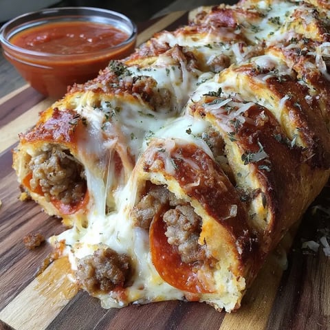 Pizza loaded with pepperoni and gooey cheese.