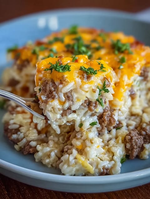 A plate of food with rice and meat.