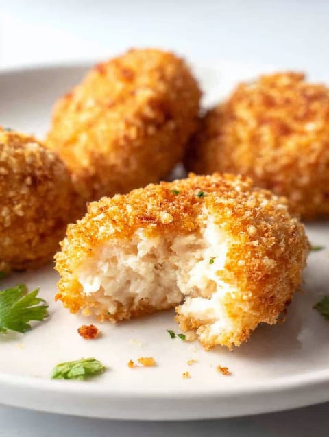 Air fryer ranch-crusted chicken bites.