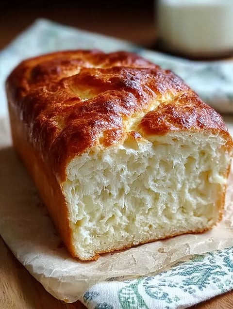 A slice of zero carb yogurt bread.