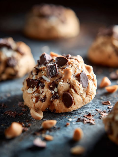 Avalanche cookies with chocolate chips.