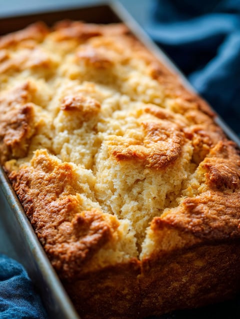 A loaf of honey beer bread.