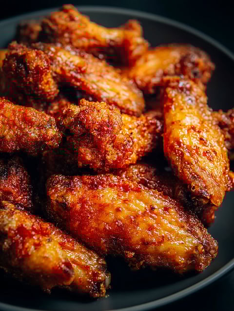 A bowl of crispy air fryer Chinese chicken wings.