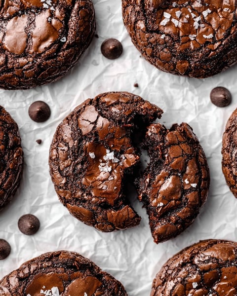 A close up of a fudgy chewy browkie.