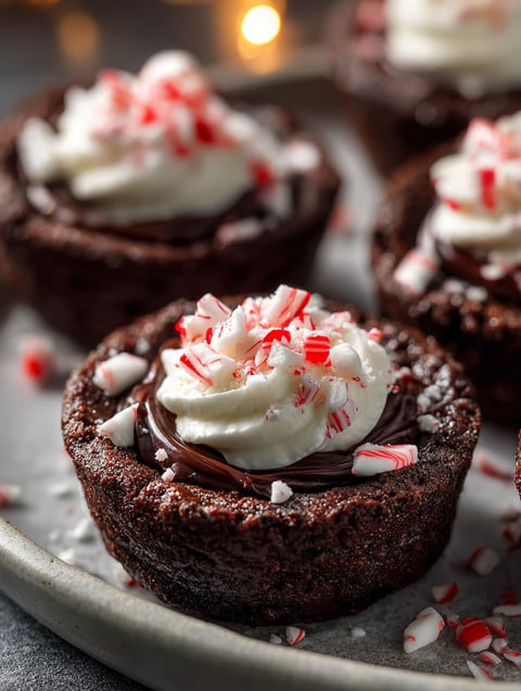 Chocolate Peppermint Cookie Cups.