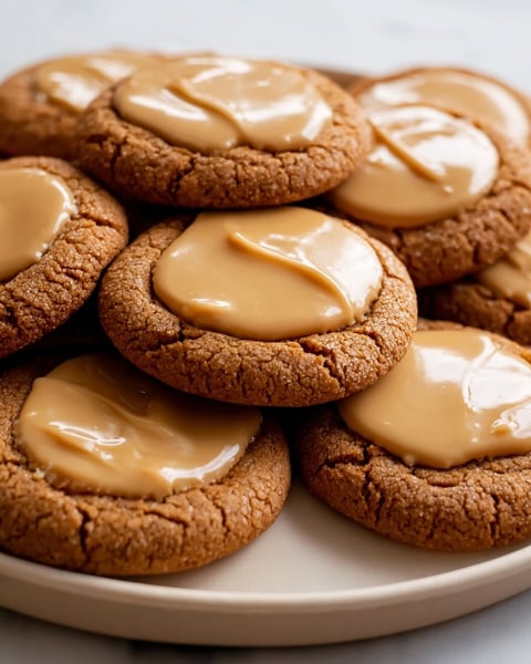 Maple cookies on a plate.