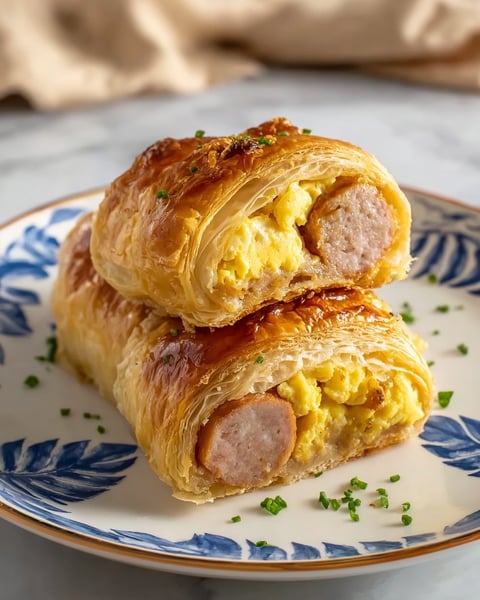 Sausage Egg Breakfast Roll-Ups.