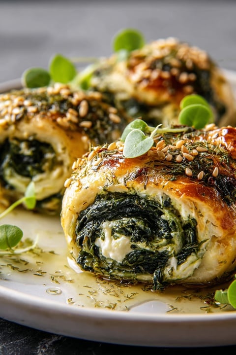 Spinach and Ricotta Rolls.