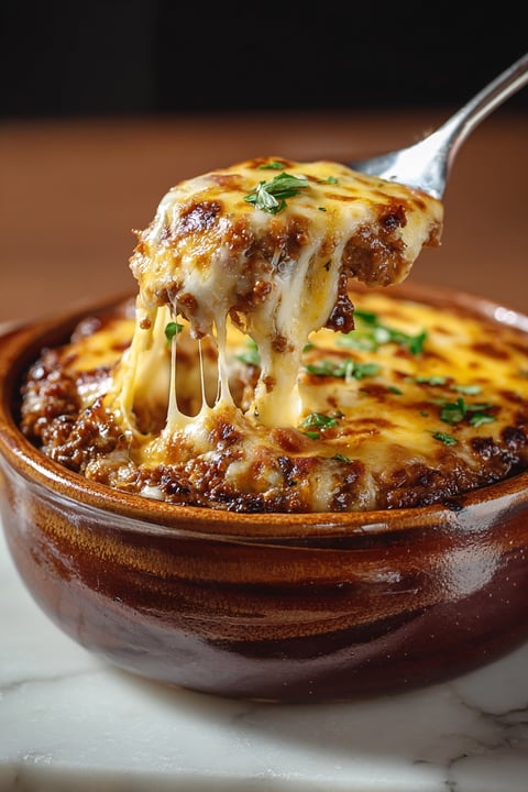 A loaded queso dip in a bowl.
