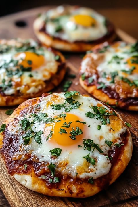 A breakfast pizza with an egg on top.
