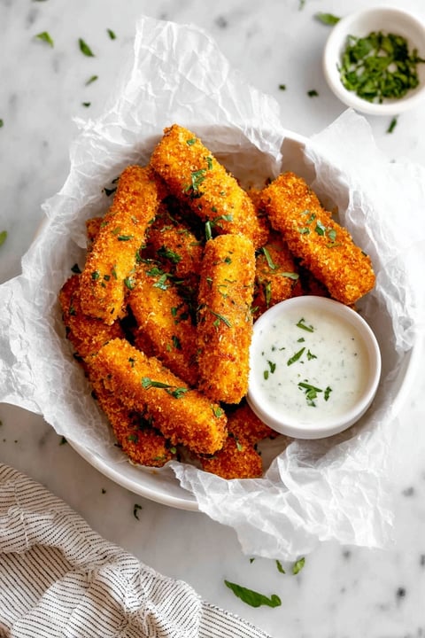 A bowl of buffalo tofu wings.