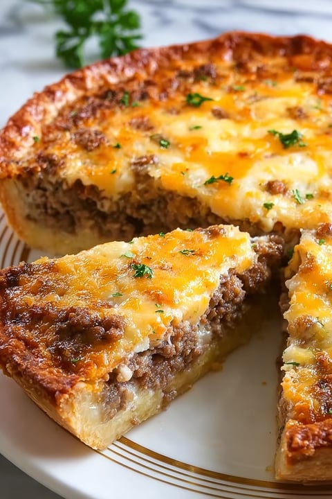 A slice of Monterey Sausage Pie.