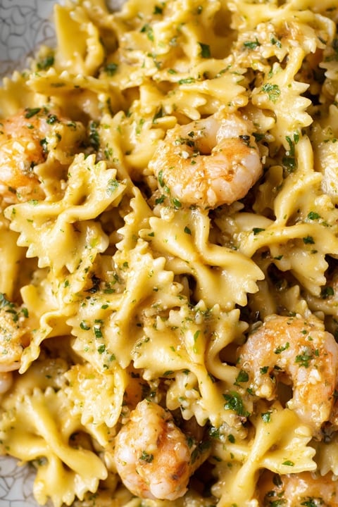 A plate of Old Bay Garlic Shrimp.