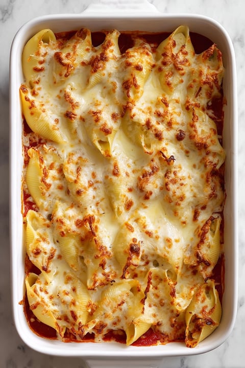 A dish of Marry Me Stuffed Shells.