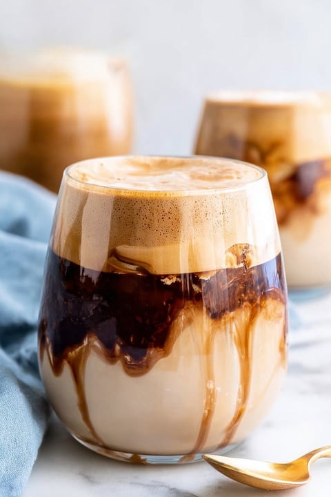 A glass of Kahlua whipped coffee.