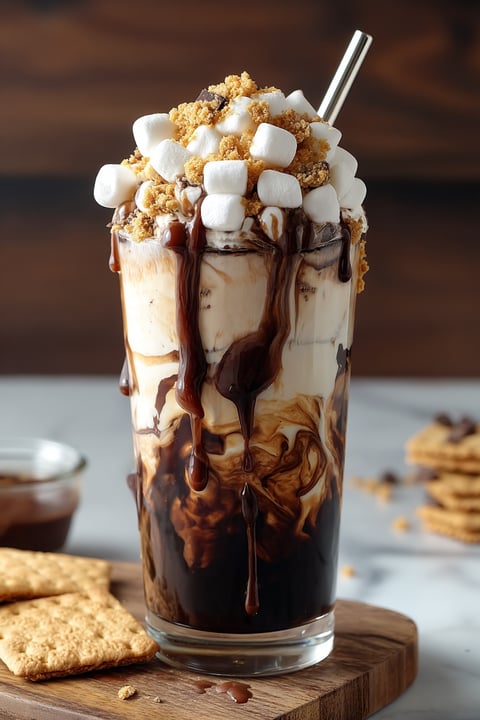 A glass of S'mores Cold Brew.
