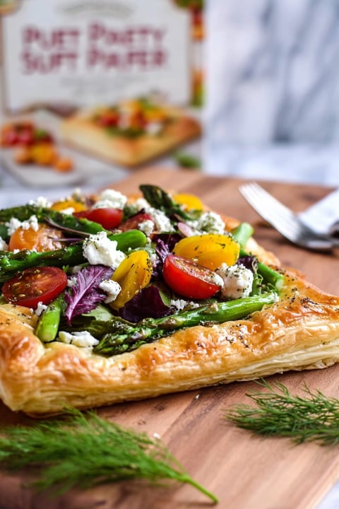 A Puff Pastry Tart with Tomatoes.